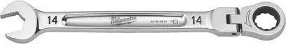 Ráčnový očkoplochý klíč Milwaukee MAX BITE s kloubem 14 mm, 4932480187 (MI4932480187)